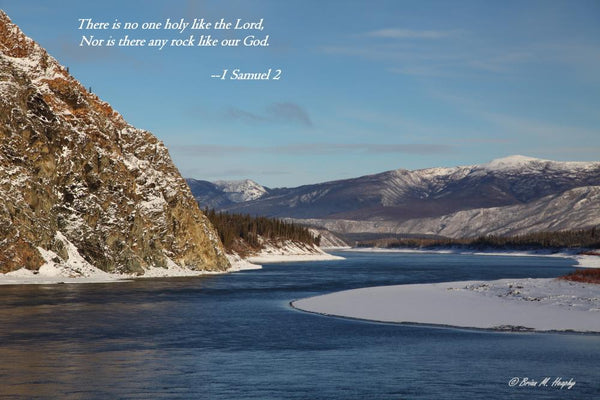 "Deep Blue Icy" - Scripture-versed Mounted and Laminated Print