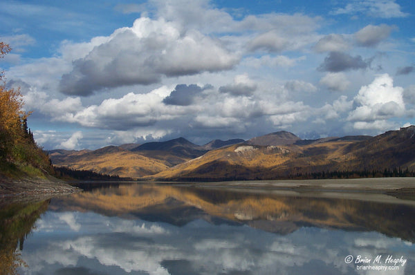 "Fall Reflections On The Yukon" - Matted and Framed Luster Print