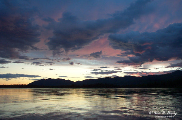 "Skylight At Midnight On The Yukon" - Mounted and Laminated Print