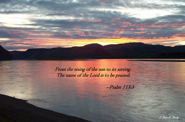 "Tie-dyed Sunset" Scripture-versed - Acrylic Print